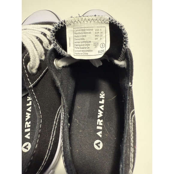 Airwalk Legacee Black & White Canvas Sneakers Lightweight Womens Size 5 New - Picture 8 of 10